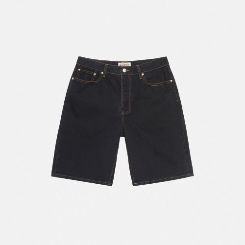 STÜSSY BIG OL' SHORT DENIM WASHED BLACK SHORTS