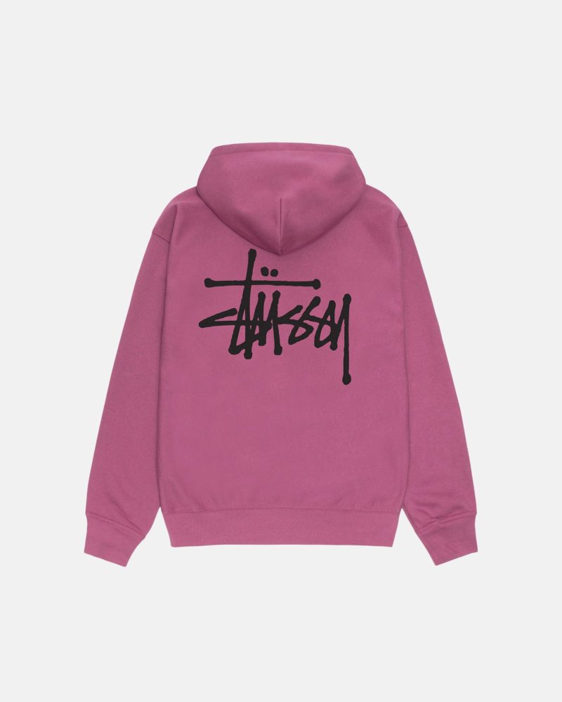 STÜSSY BASIC STÜSSY HOODIE BERRY SWEATS